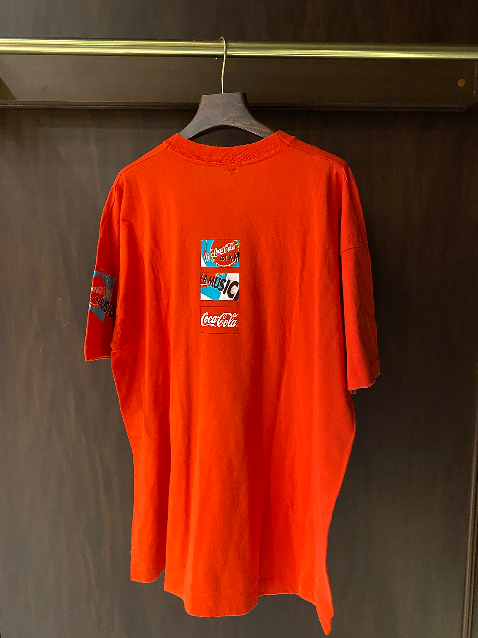 Miniatura: Vintage Ultra Rare 1993 Coca Cola es la Musica Single Stitch Cotton T-shirt