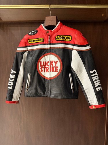 Vintage Ultra Rare 90s Lucky Strike Racing Leather Jacket
