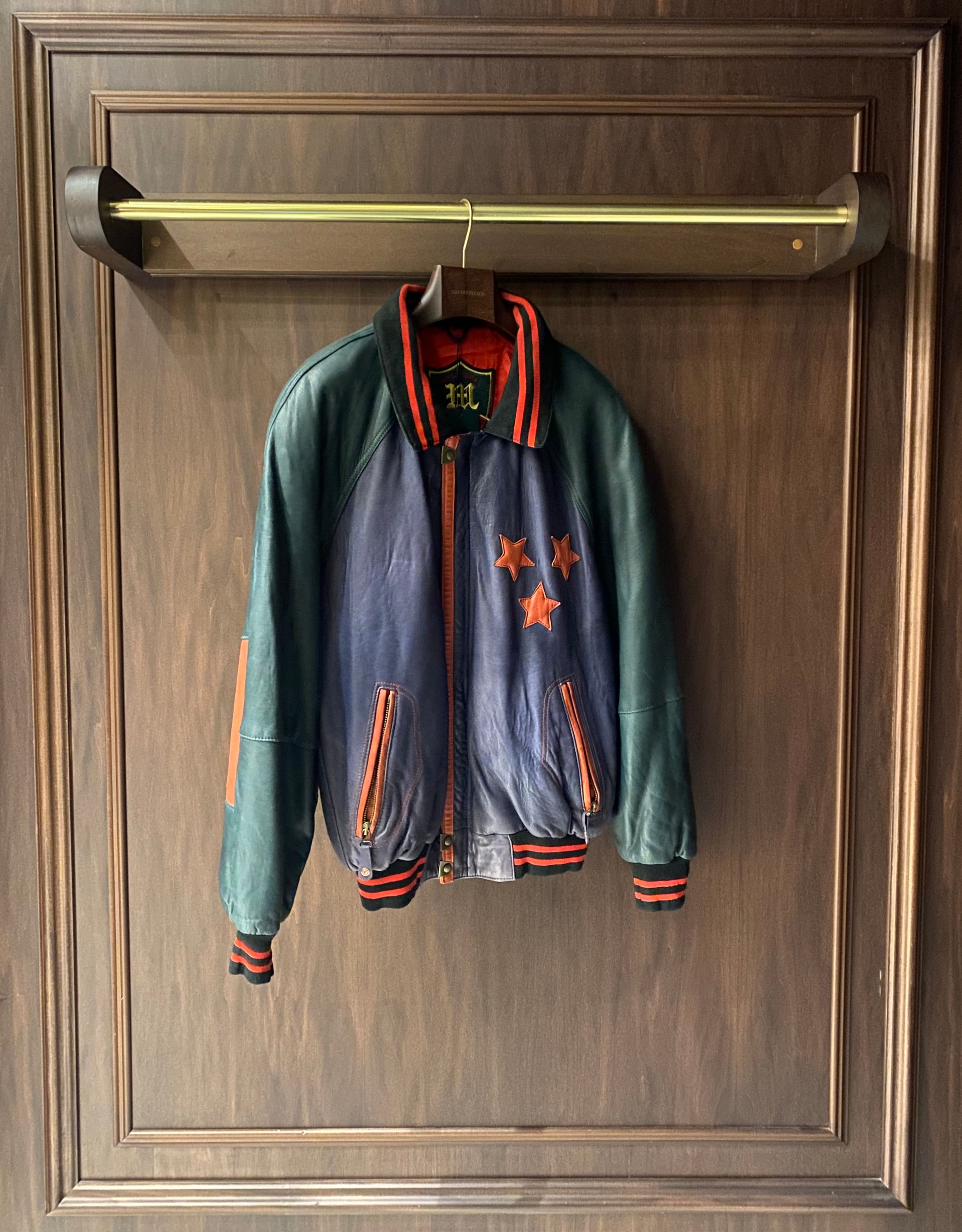 Vintage Ultra Rare 90s Bobo Usa Leather Jacket 