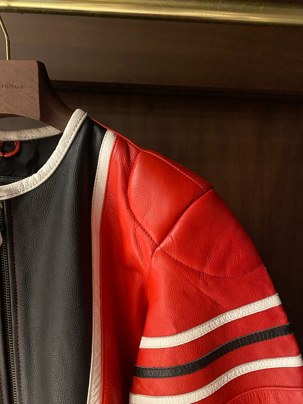 Miniatura: Vintage Ultra Rare 90s JWork Racing Leather Jacket