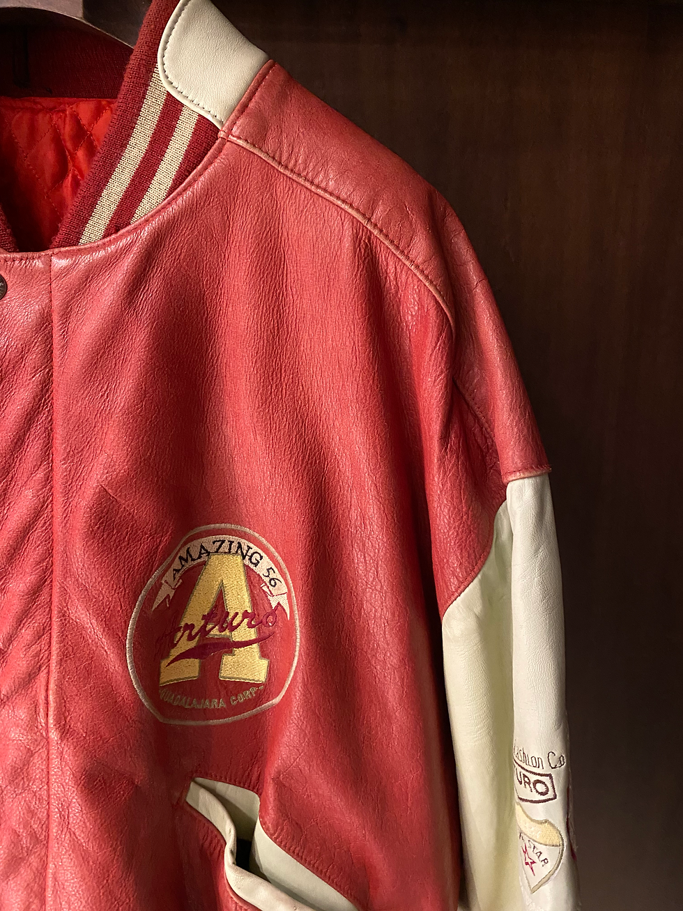 Miniatura: Vintage Ultra Rare 90s Arturo Amazing 56 Made in France Leather Jacket