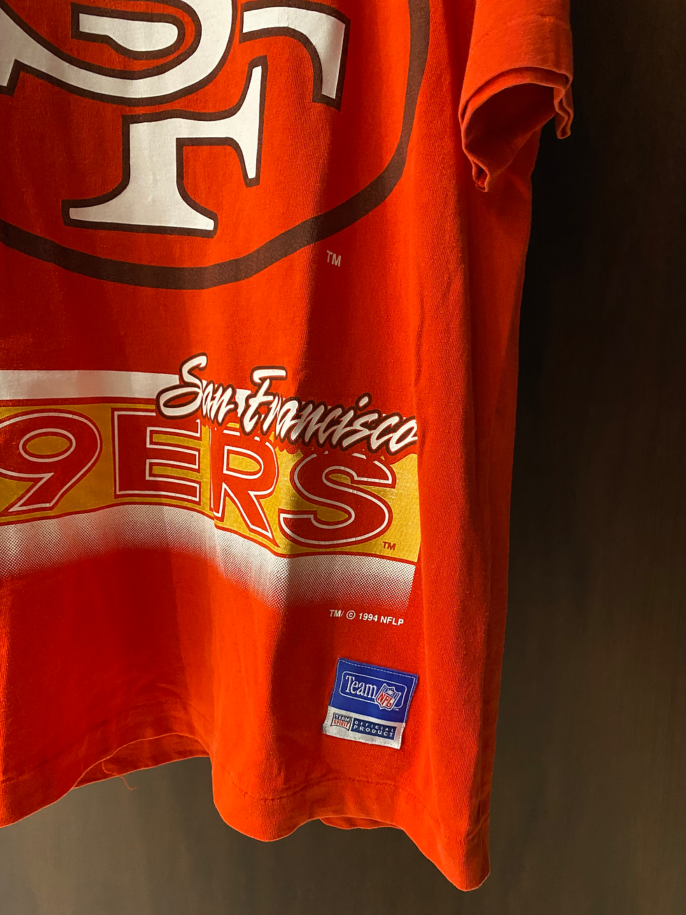 Miniatura: Vintage Ultra Rare 1994 NFL San Francisco 49ers Single Stitch Cotton t-shirt 