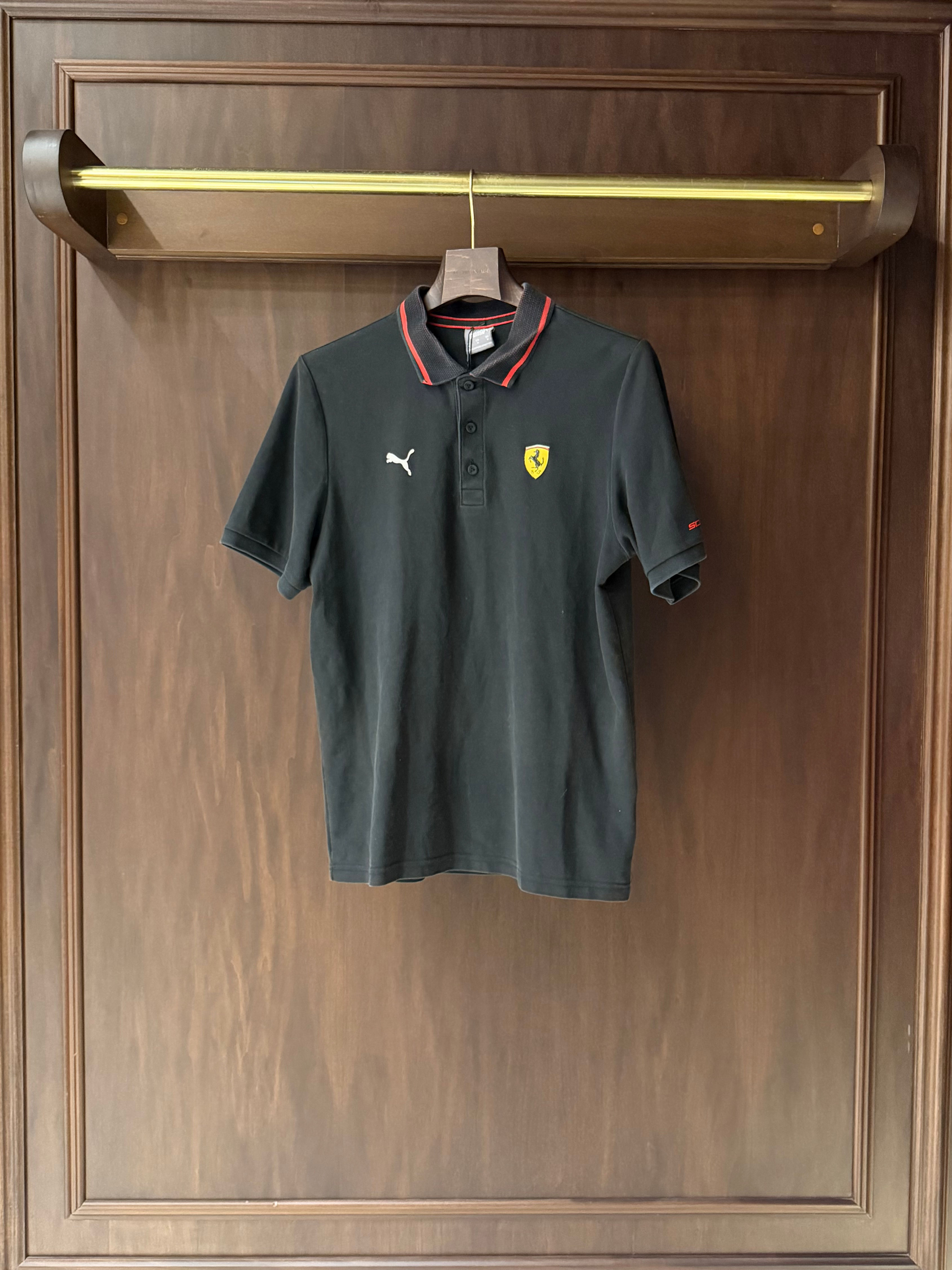Vintage Ultra Rare Puma Ferrari Scuderia Mechanic Cotton Polo