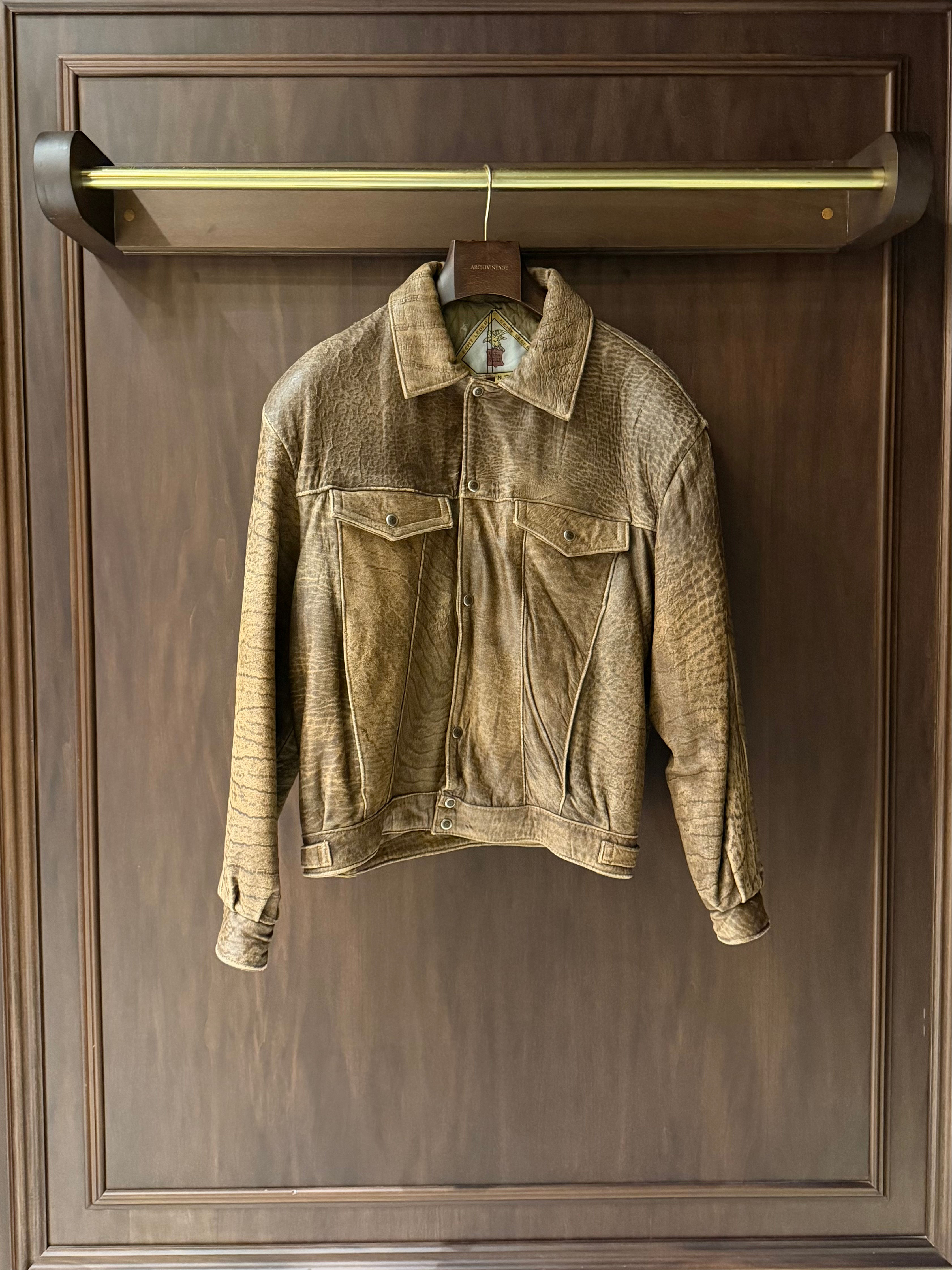 Vintage Ultra Rare 90s Made in Italy Leather Jacket