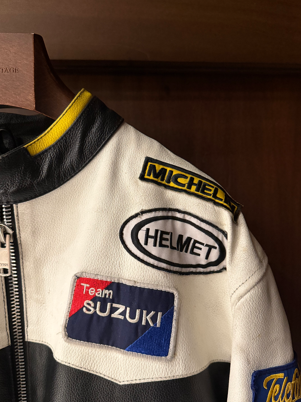 Miniatura: Vintage Ultra Rare 90s Suzuki Team Leather Jacket Racing