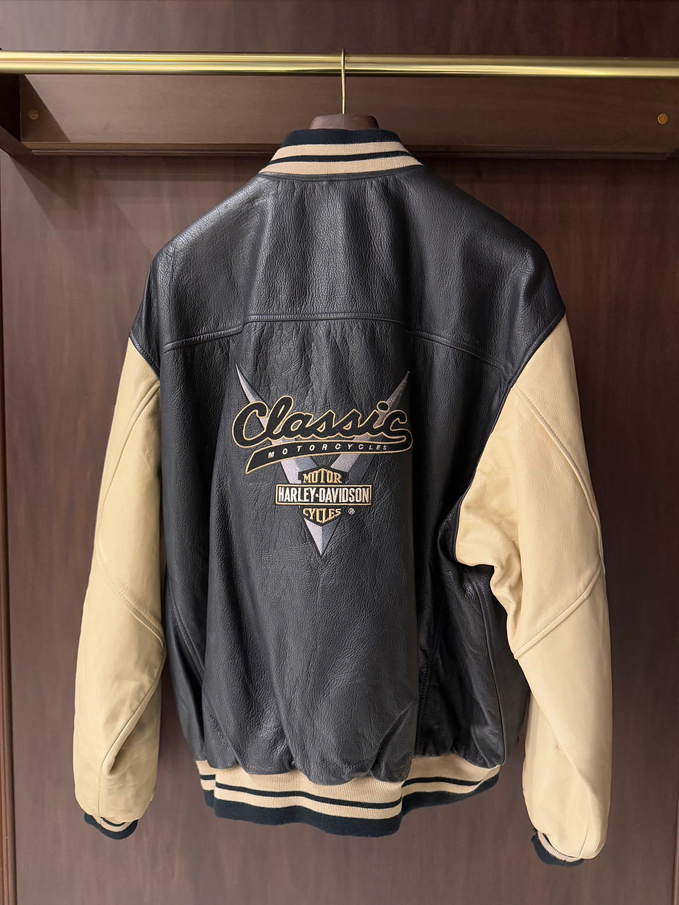 Miniatura: Vintage Ultra Rare 90’s Harley Davidson Varsity Bomber Leather Jacket