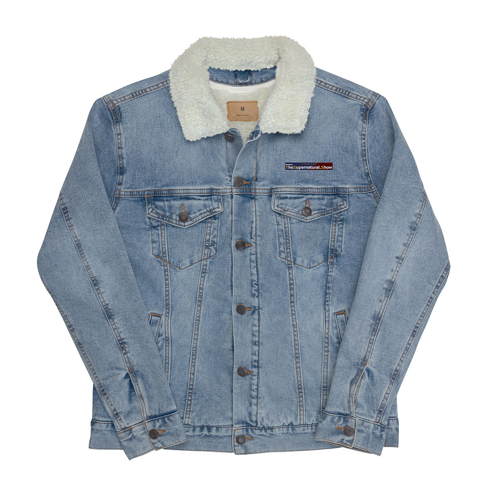 Thumbnail: TheSupernatural.Show Branded Unisex denim sherpa jacket