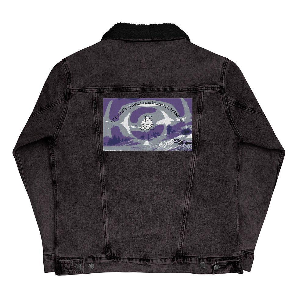 Miniatura: Embrodered TheSupernatural.Show Unisex Denim Sherpa Jacket
