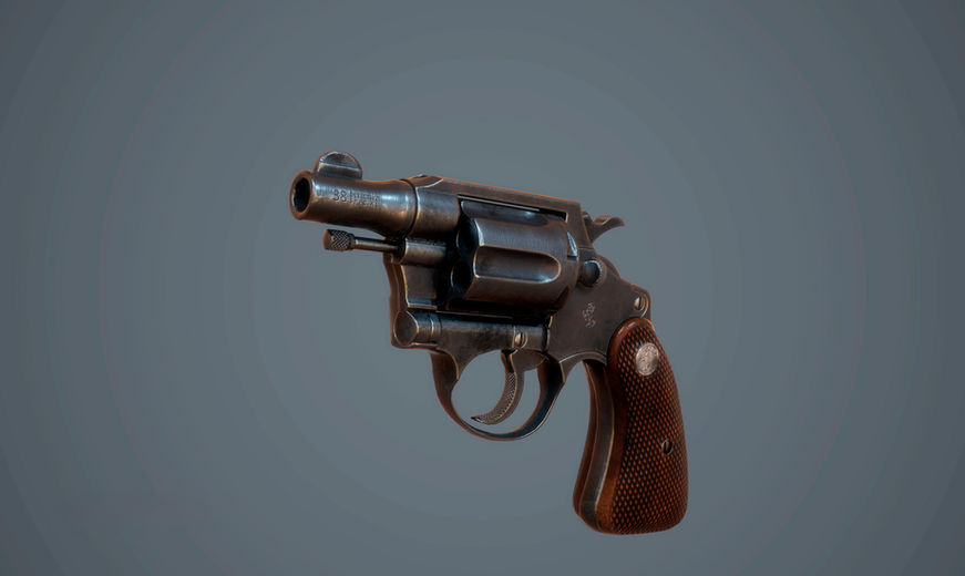 Colt Detective Special .38, Renderdock Studio, SCI-FI, hard surface, GUNS