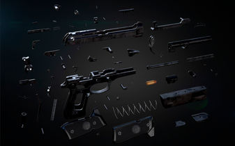 Beretta M9 "Old warrior", Renderdock Studio, SCI-FI, hard surface, GUNS