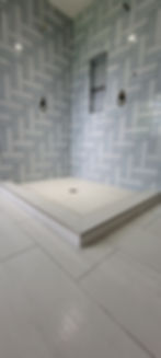 Custom Built-In Shower Tile Installation