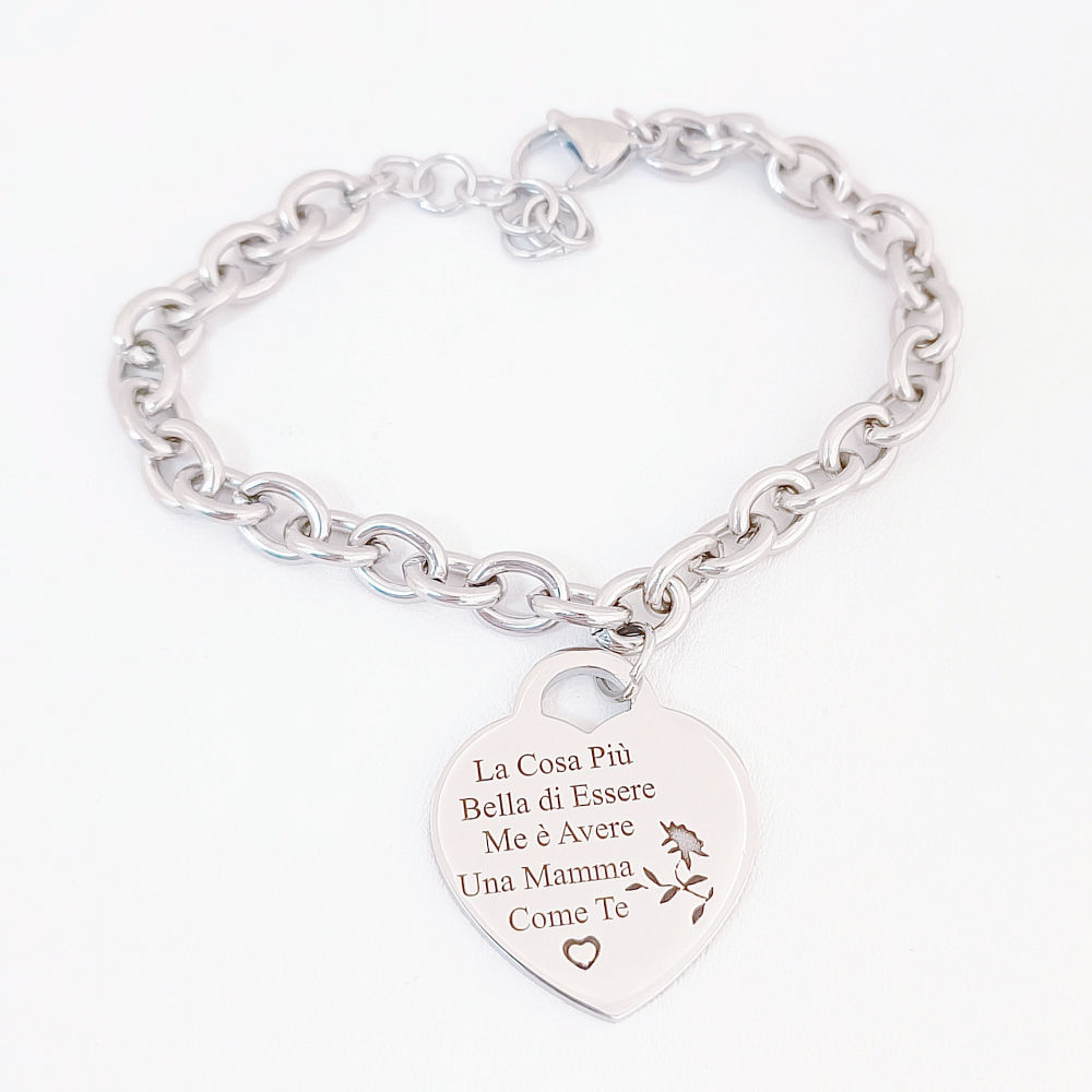 Bracciale Acciaio Mamma Love