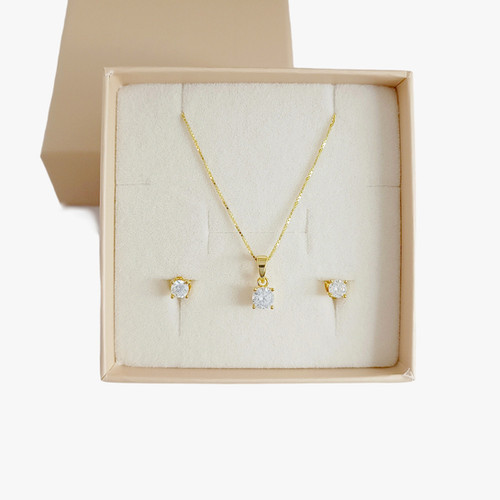 Orecchini Punto Luce in Argento 925 Placcati Oro con Zircone Orecchini Punto Luce in Argento 925 Placcati Oro con Zircone
