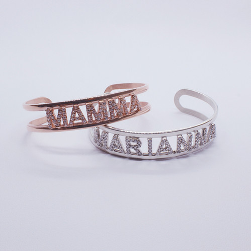 Bracciale A Schiava / Manetta Personalizzabile Con Nome, Numeri O Lettere Rossini Gioielleria Bracciale A Schiava / Manetta Personalizzabile Con Nome, Numeri O Lettere Rossini Gioielleria