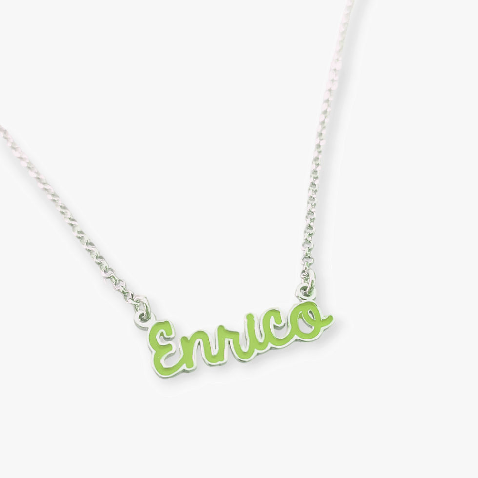 Thumbnail: "Customizable" Enamelled Name Necklace