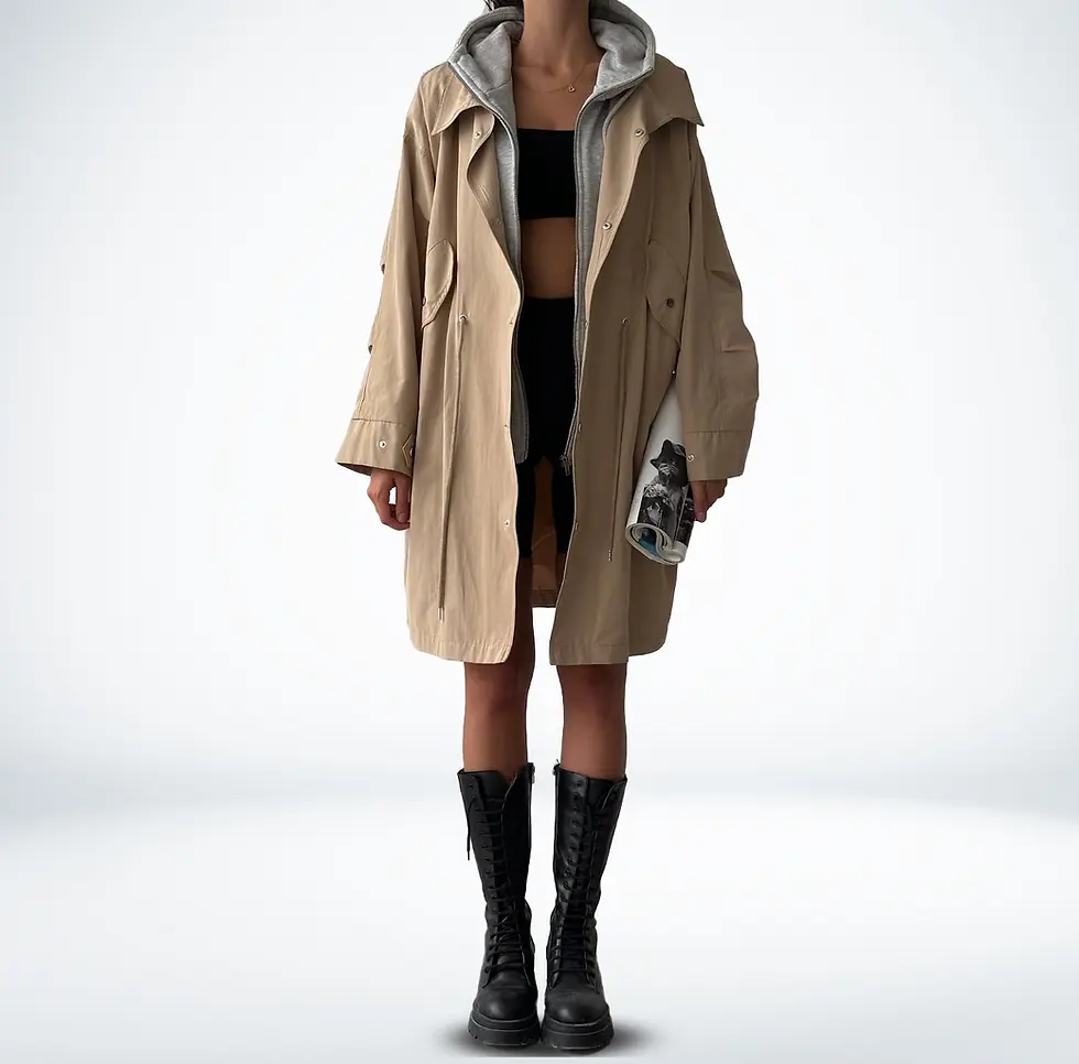 Kapüşonlu Trençkot