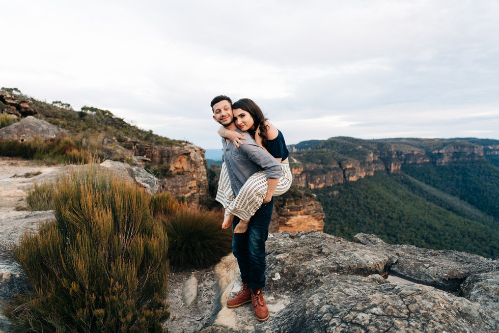 Sydney Wedding Photographer, Engagement Session, Engagement Shoot, Engagement Portraits, Blue Mountains, Jamison Valley, Jamison Valley Blue Mountains, Blue Mountains Photographer, Blue Mountains Photography, Jamison Valley Photographer, Jamison Valley Photography, Outdoor Engagement Shoot, Natural Photography, Rocky Mountains, Valley, Stunning Landscape, Fun Photos