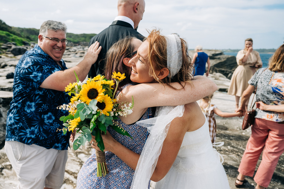 Beach Wedding, Cronulla Wedding, Cronulla Wedding Photographer, Cronulla Wedding Photography, Sutherland Wedding, Sutherland Wedding Photographer, Sutherland Wedding Photography, Sydney Wedding, Sydney Wedding Photographer, Coast Wedding, Wedding by the water, Intimate wedding, Fun wedding, Bride and Groom, Wedding Portrait, Wedding Hugs