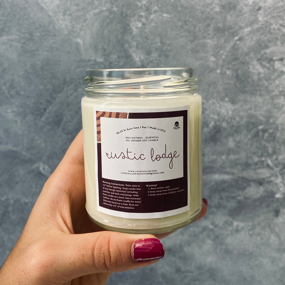 Thumbnail: Rustic Lodge Soy Wax Glass Jar Candle (9oz)
