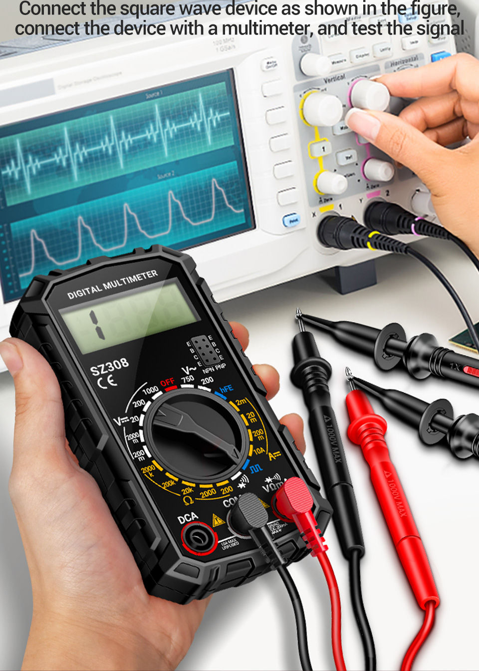 Thumbnail: ANENG SZ308 1999 Count Digital Multimeter AC/DC High-Precision Multi-function Vo