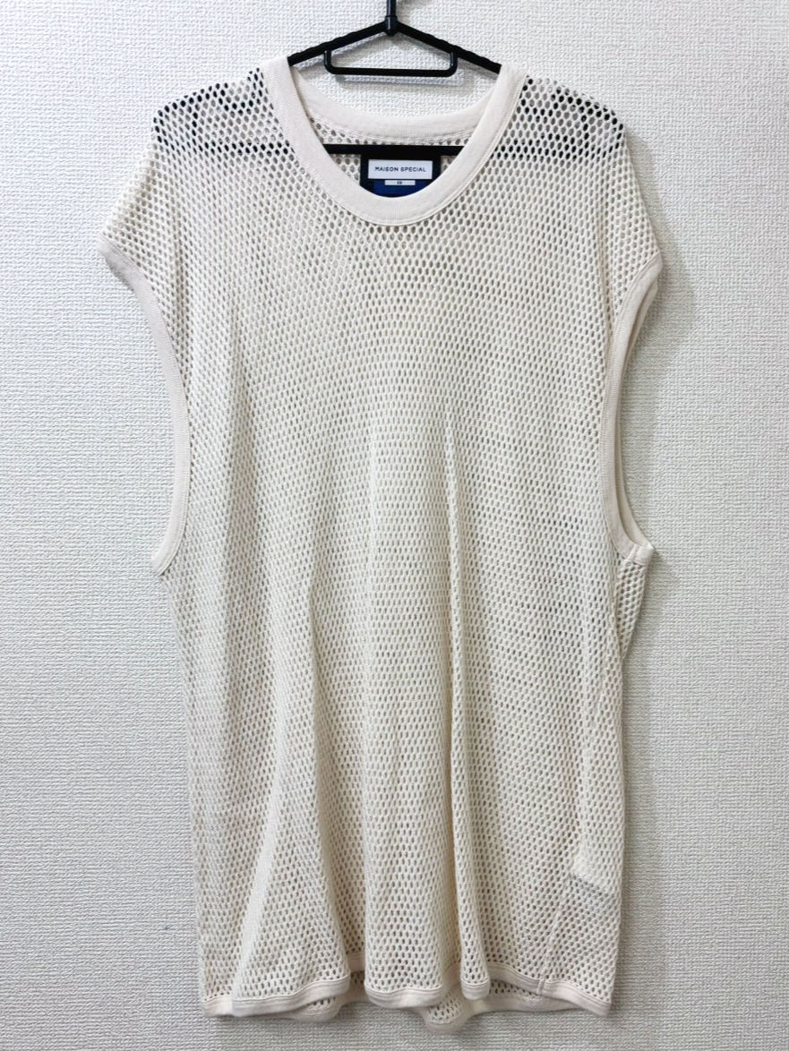 010041 メッシュノースリーブトップ