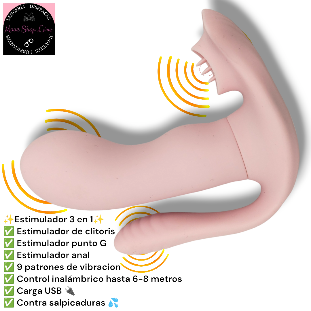 Vibrador estimulador triple