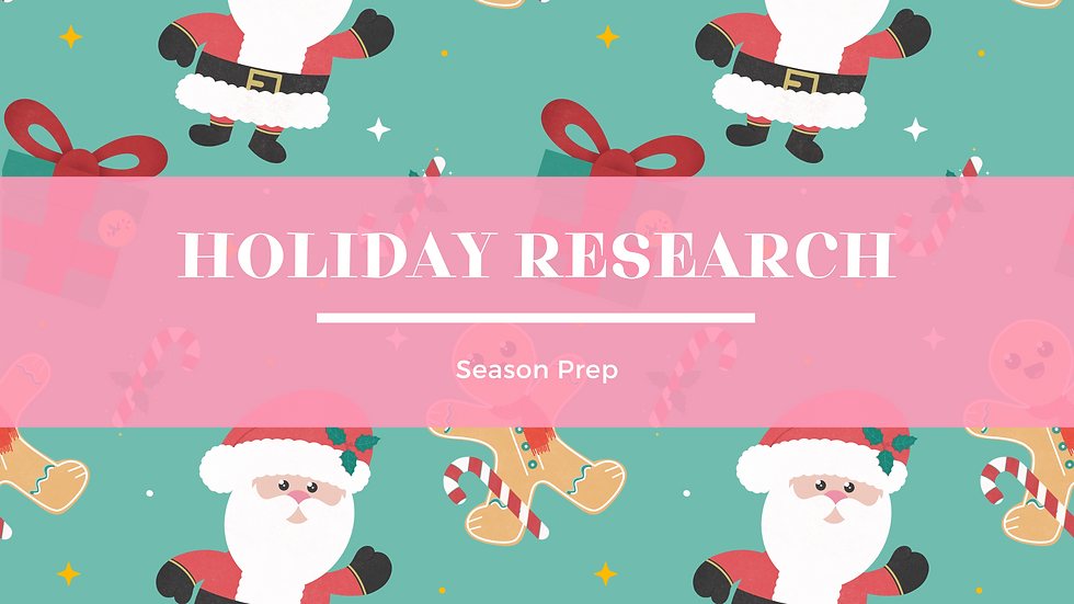Holiday Market Research Tutorial
