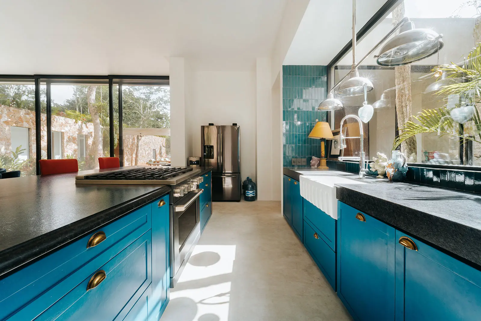 Kitchen view of Casa Xolo as seen in the Staycation Tulum episode.