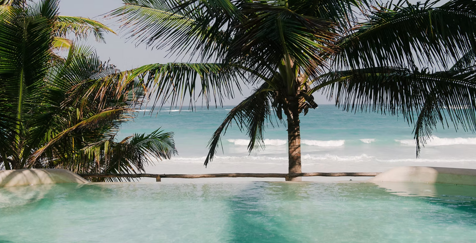Pool view of Zorba Tulum as seen in the Staycation Tulum episode.