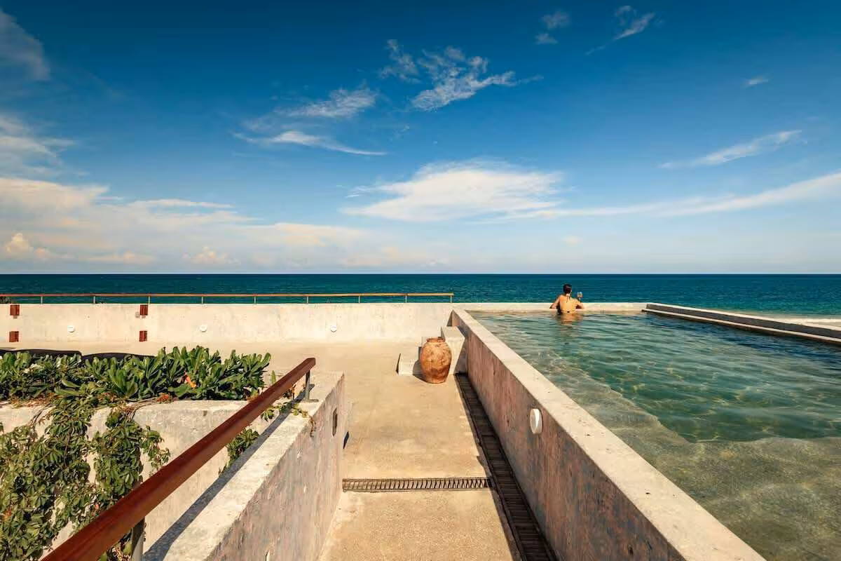 Exterior view of Casa Bautista as seen in the Staycation Tulum episode.