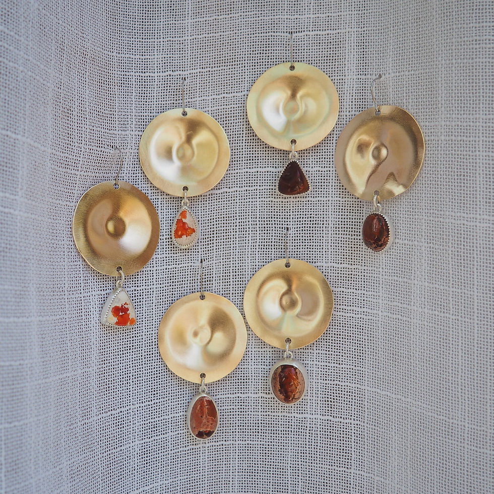 Thumbnail: Solar Halo Earrings | Mexican Fire Opal II