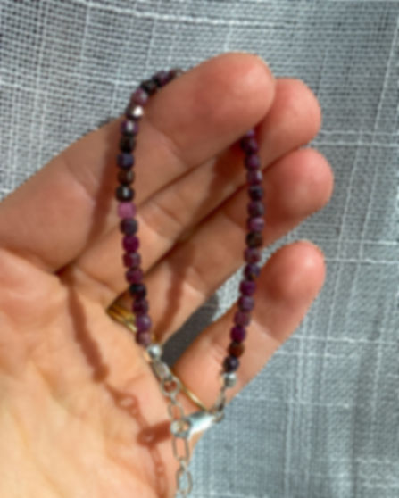 Gemstone Bracelet | Mini Ruby