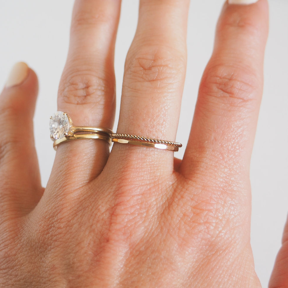 Thumbnail: Twisted Stacker Ring in Gold Fill