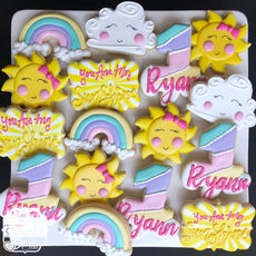 You Are My Sunshine 1st Birthday Decorated Cookies in Houston, TX