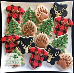 Lumberjack Boy Baby Shower Cookies