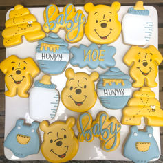 Winnie the Pooh Baby Shower Decorated Cookies