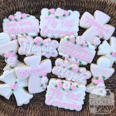 Boy 1st Communion Cookies, Girl 1st Communion Cookies, Boy First Communion Cookies, Girl First Communion Cookies Chalise Cookies, Cross Cookies, Decennary Cookies, First Communion Party Favors, Galletas de Primera Comunion, Doll Communion Cookies