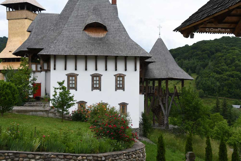 Barsana Monastery, south facing building on the hill