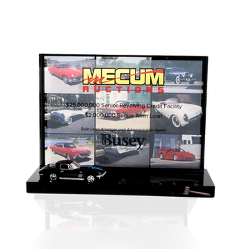 Automotive Lucite Award for Mecum
