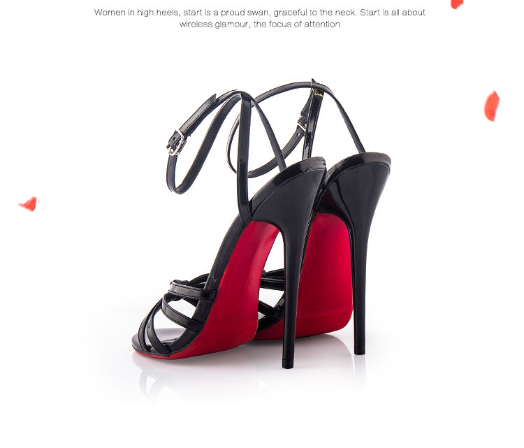 Miniatura: Párty sandálky na podpätku s členkovým remienkom