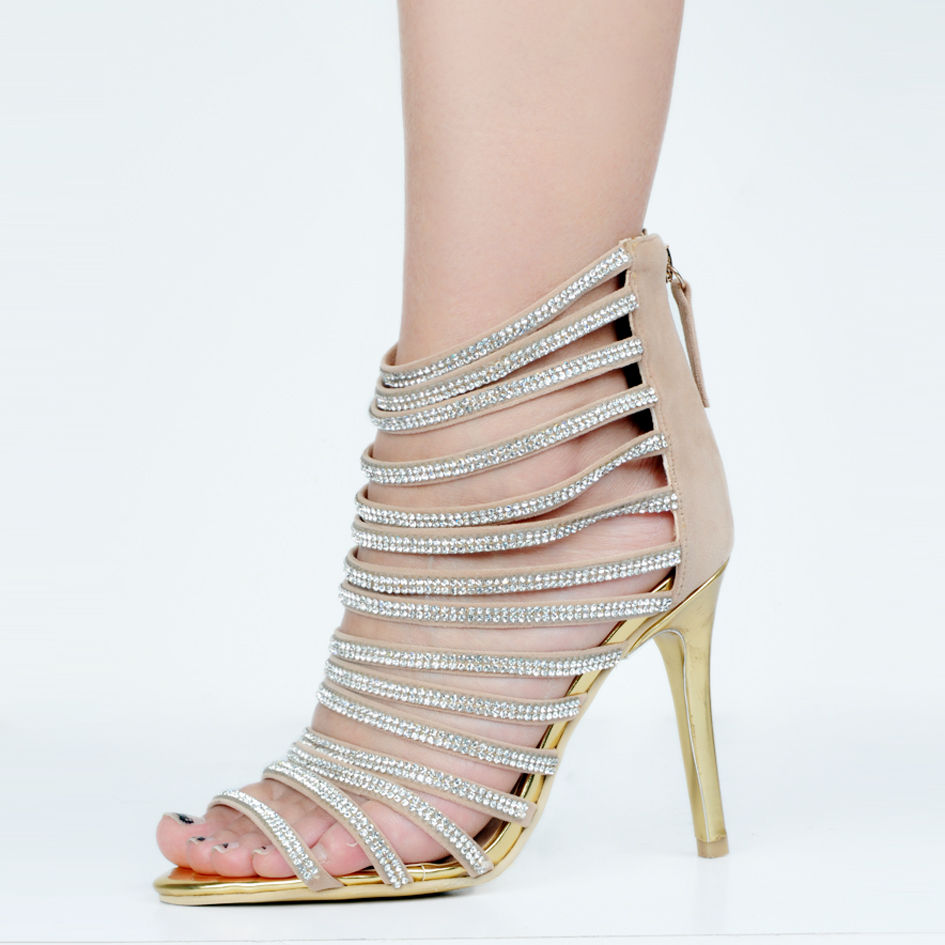 Miniatura: Párty sandálky na podpätku s aplikáciou