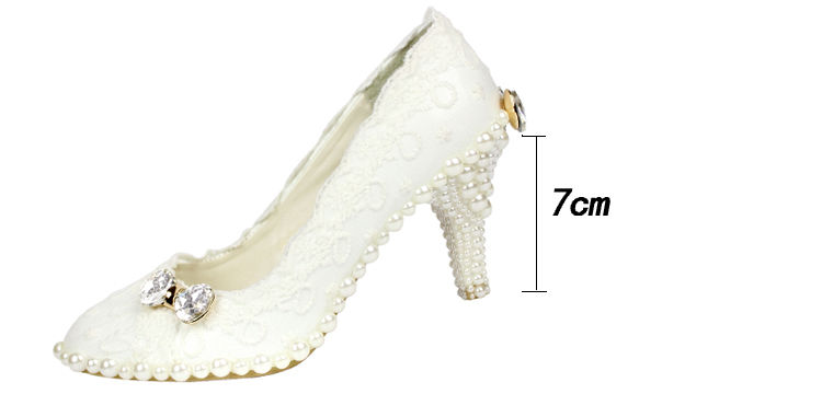 Miniatura: Svadobné lodičky s perličkami a kamienkami