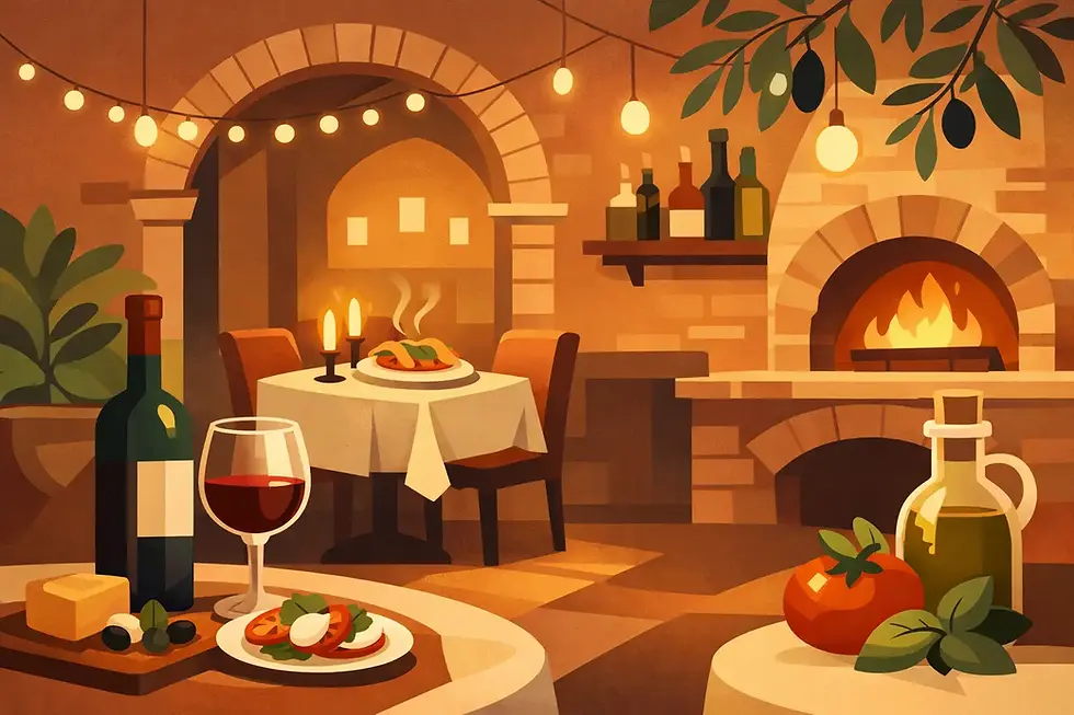 Restaurant italien à l’ambiance chaleureuse