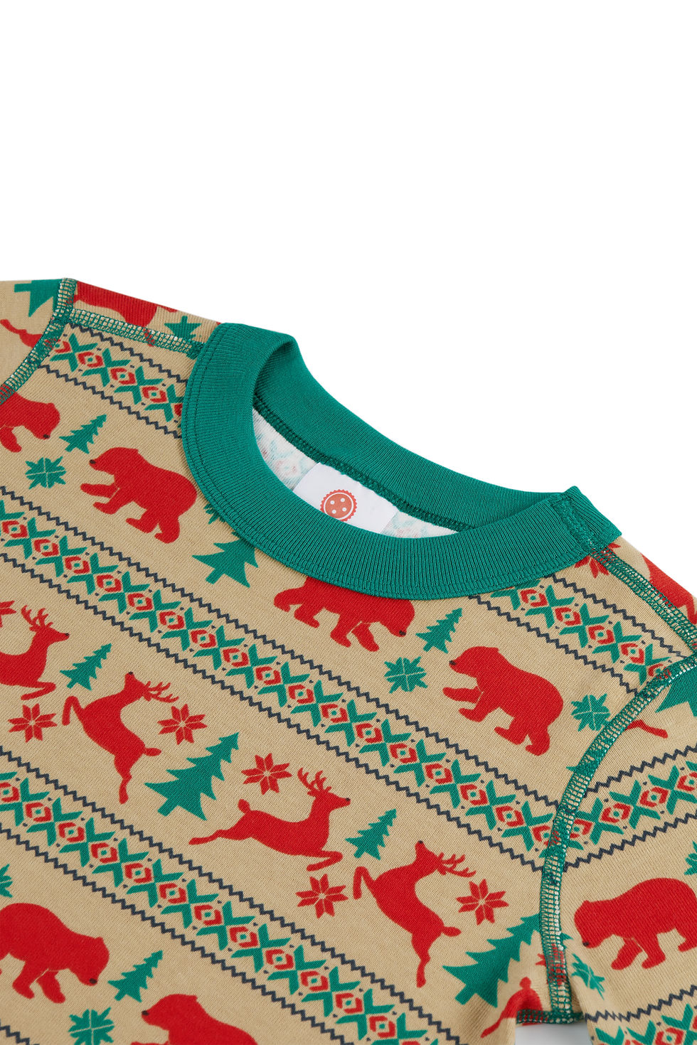 Thumbnail: Organic Cotton Deer/Cub Long Sleeve Pajamas