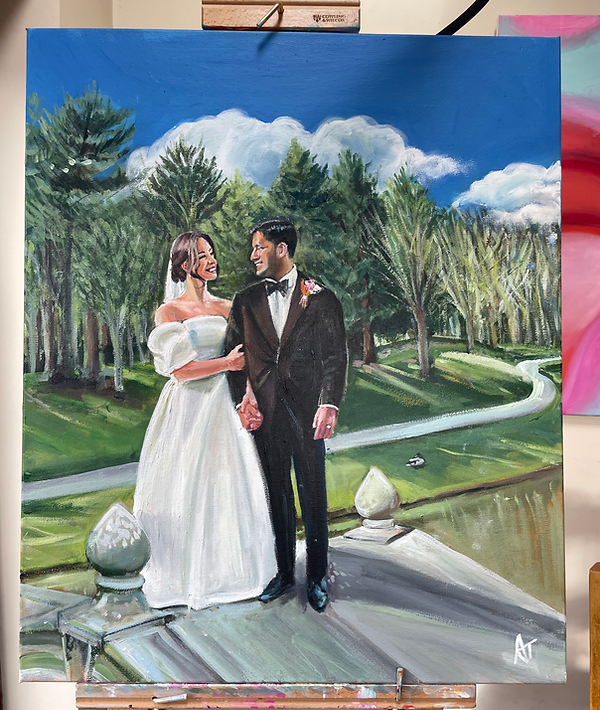 Painting on the reception grounds