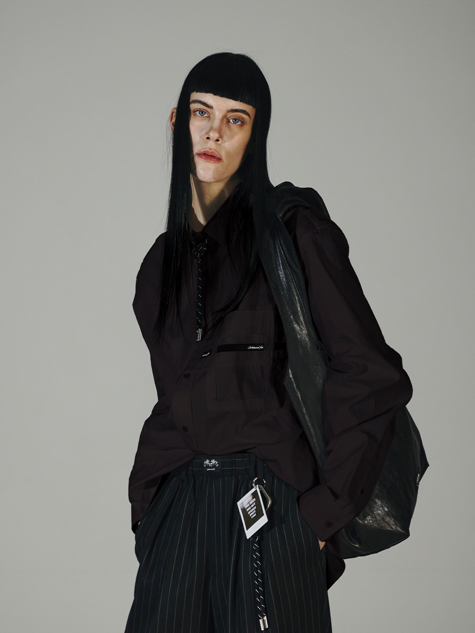Thumbnail: Cotton Tapped Shirt (Black)