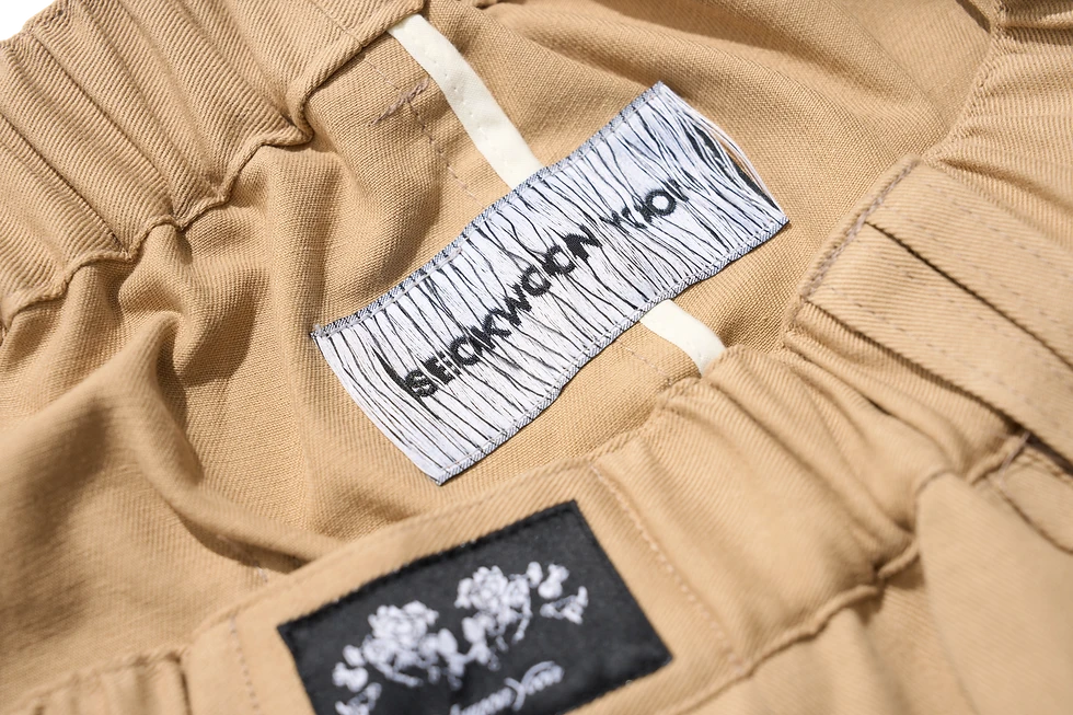 Thumbnail: Metal logo Long pants (Beige)