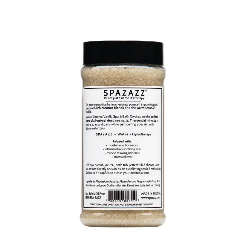 Spazazz Botanicals Coconut Vanilla - Exotic - Back