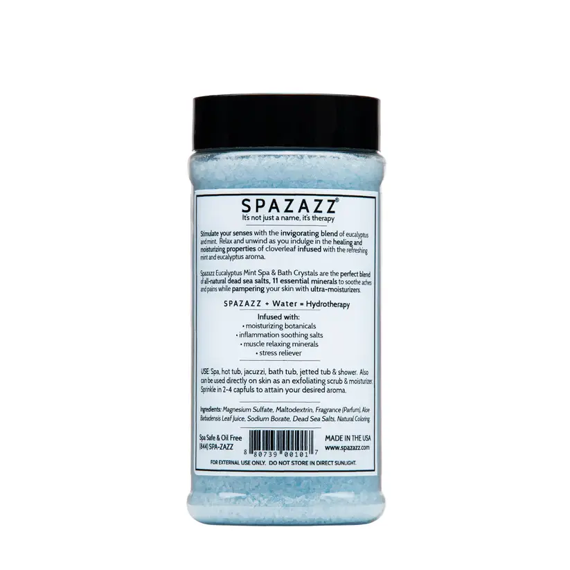 Spazazz Botanicals Crystals Eucalyptus Mint - Stimulate - Back