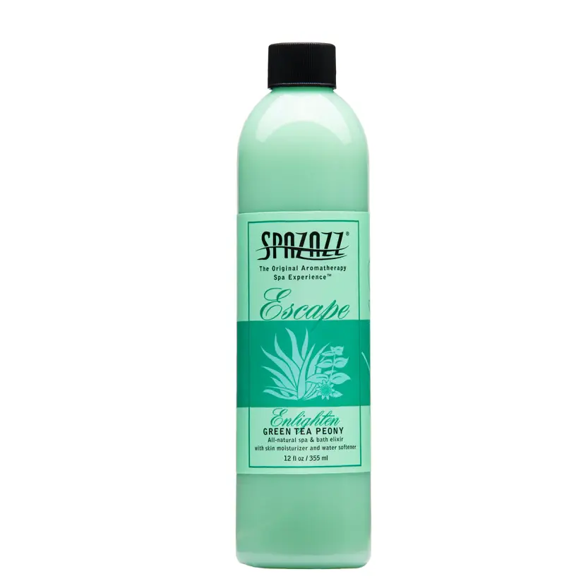 Spazazz Escape Elixir Green Tea Peony - Enlighten - Front